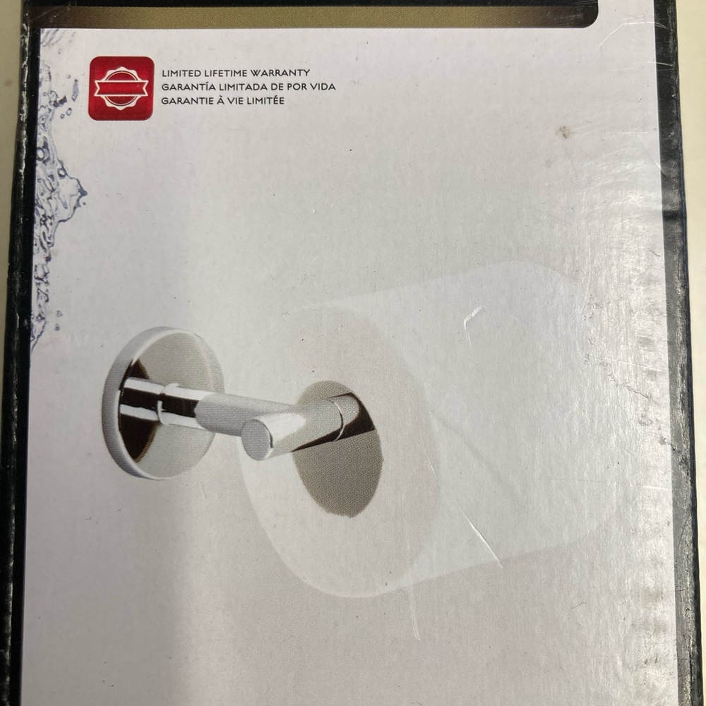 Delta Lyndall Wall Mount Single Post Toilet Paper Holder Chrome Bath Accessories